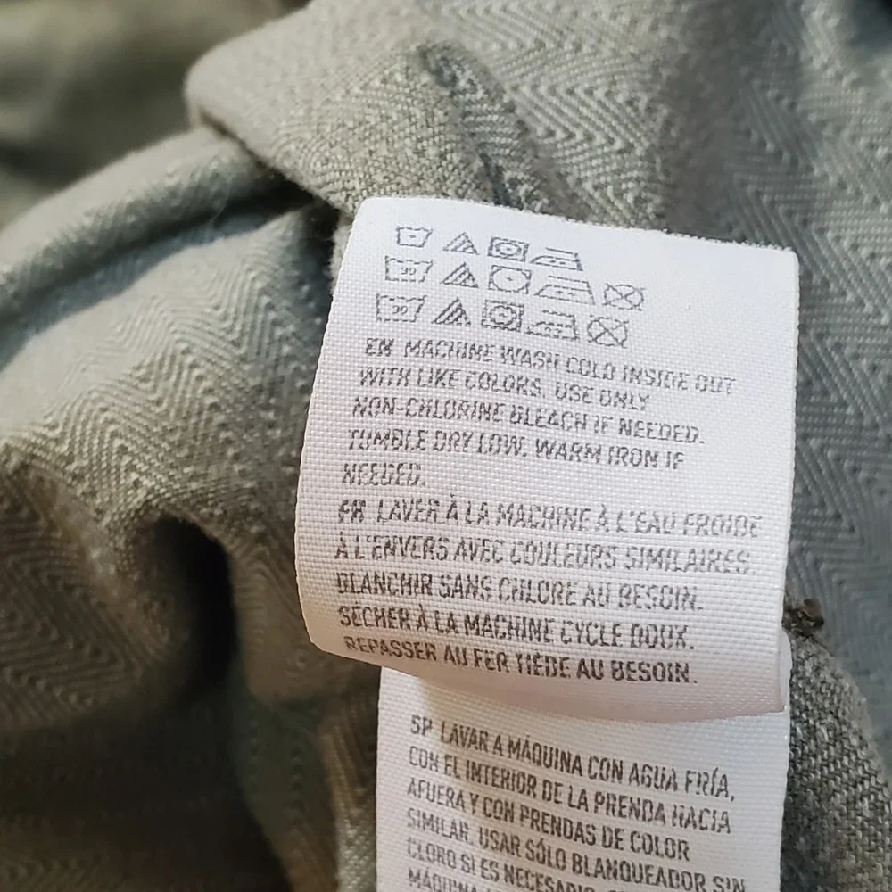 American Eagle Military Jacket Olive Green Utility Chore Shacket Large Field